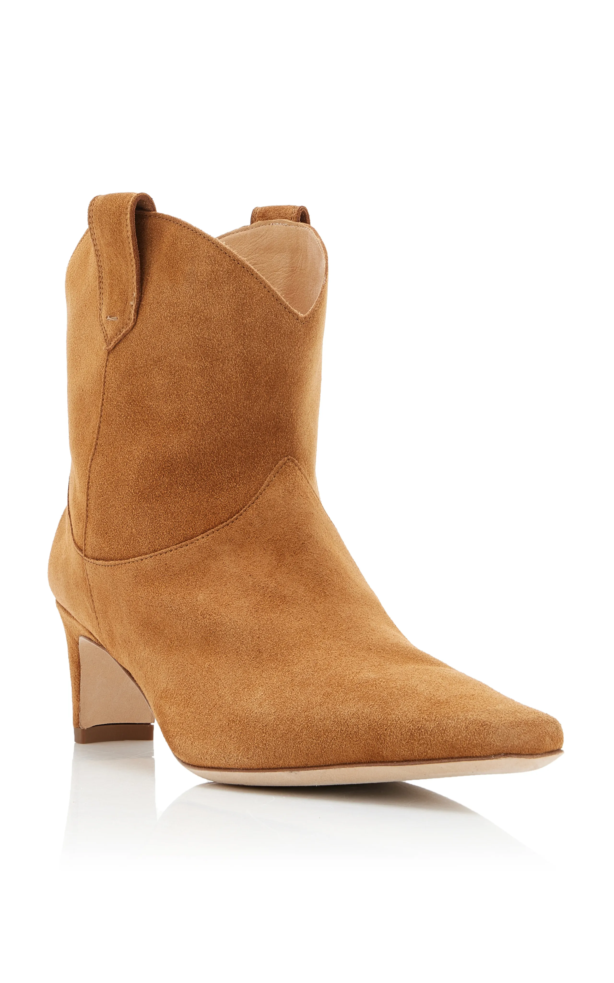 STAUD Wally Western Suede Ankle Boots Women's