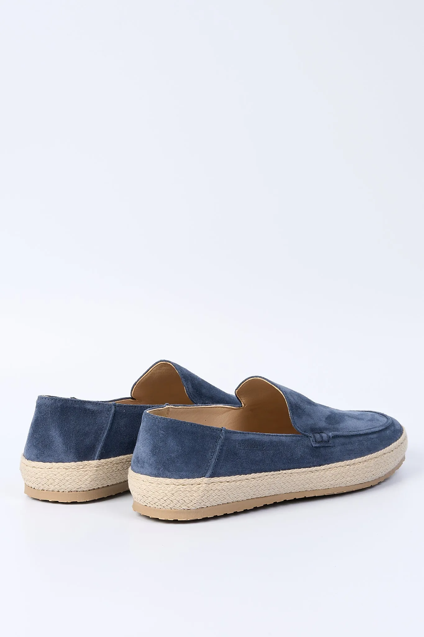 Brunos Mens Blue Open Fondo Corda Moccasin