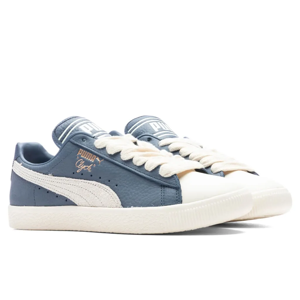 Puma Clyde Pristine/Inky Blue by Rhuigi