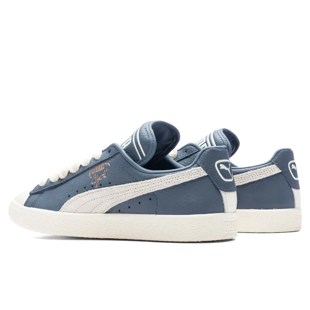 Puma Clyde Pristine/Inky Blue by Rhuigi