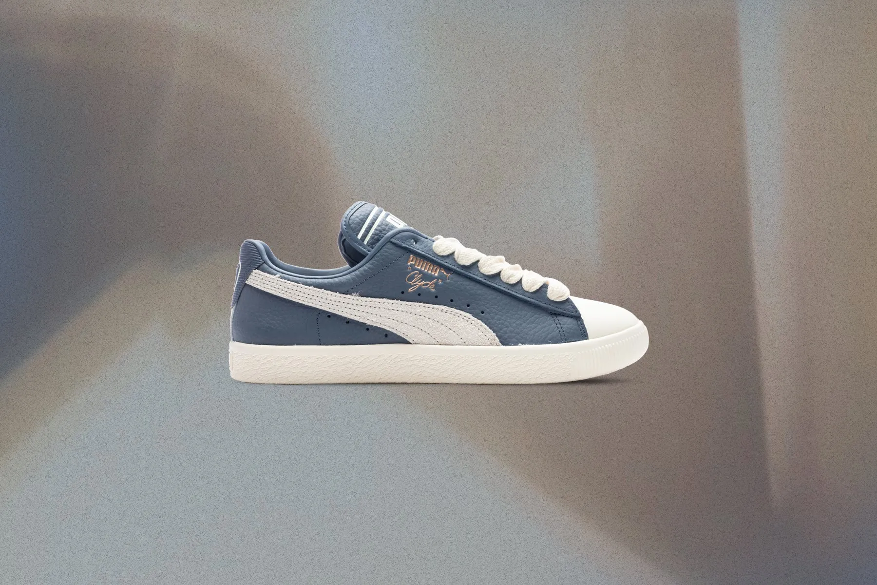 Puma Clyde Pristine/Inky Blue by Rhuigi