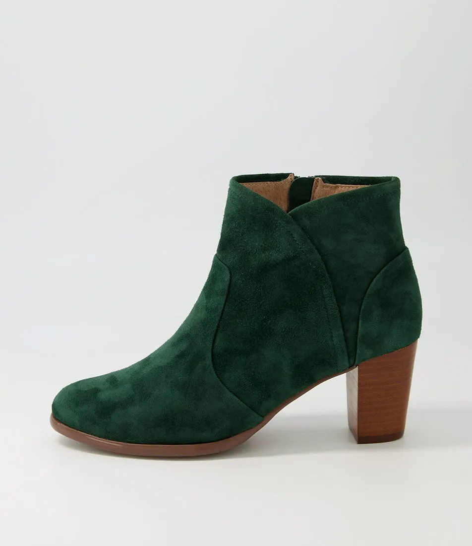 Green Suede Ankle Boots named SUPERSOFT California