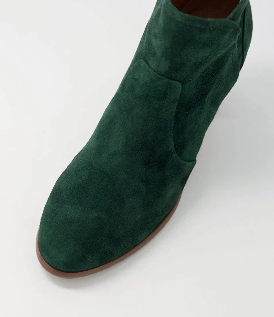 Green Suede Ankle Boots named SUPERSOFT California