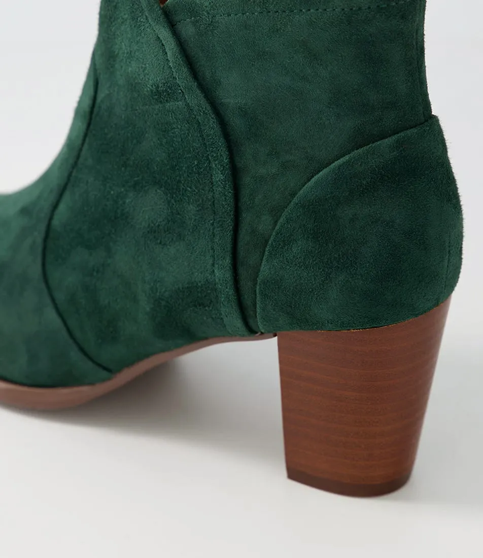 Green Suede Ankle Boots named SUPERSOFT California