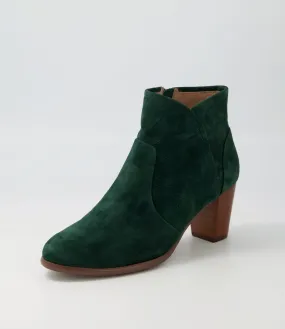 Green Suede Ankle Boots named SUPERSOFT California