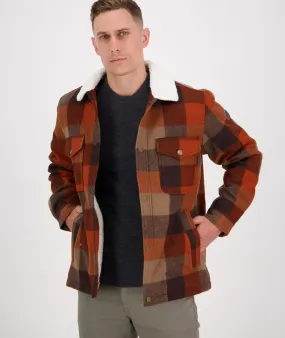 Swanndri Men's Kaituna Sherpa Lined Jacket - Autumn Check