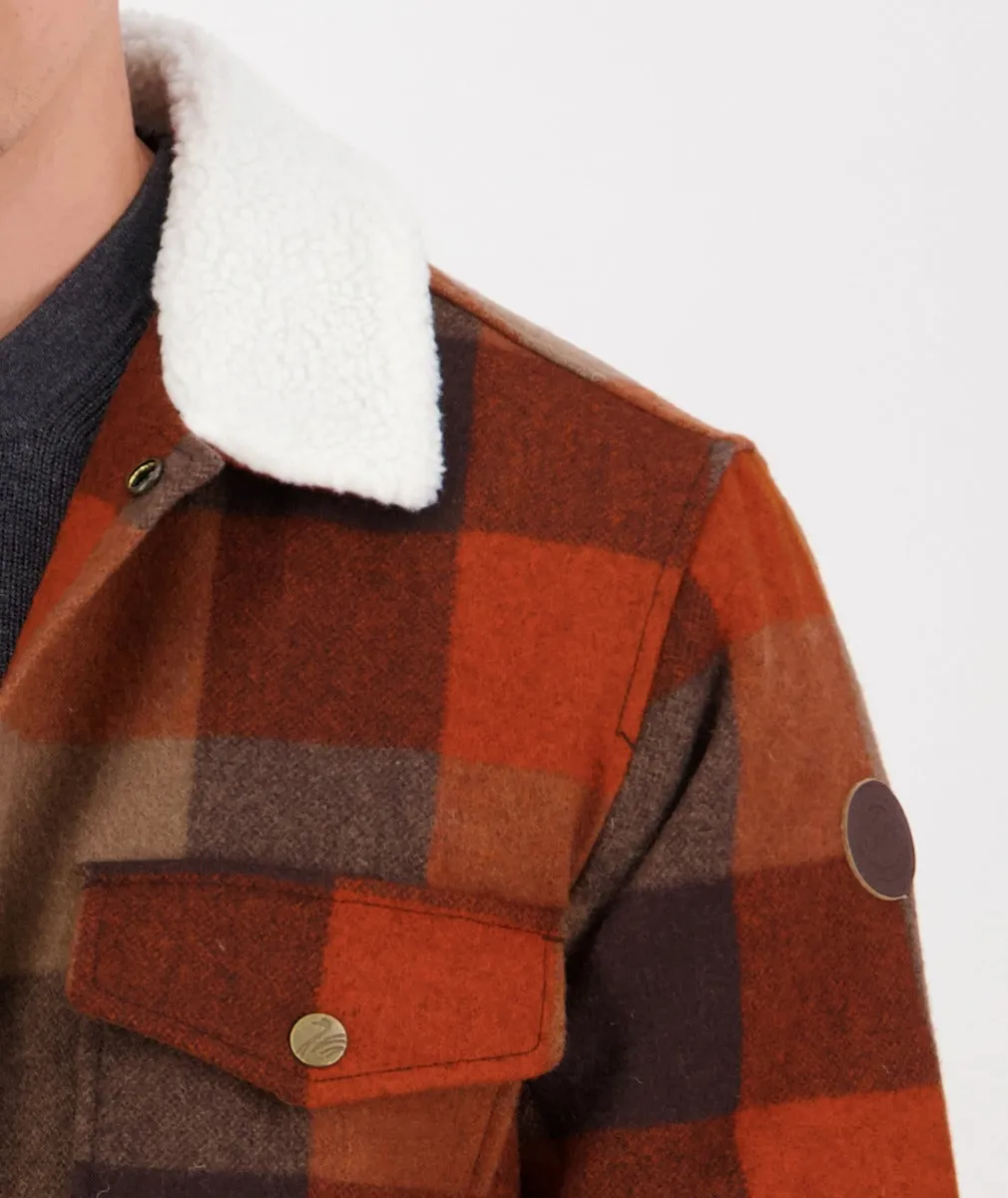 Swanndri Men's Kaituna Sherpa Lined Jacket - Autumn Check