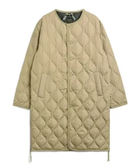 Long Military Quilted Coat Coyote