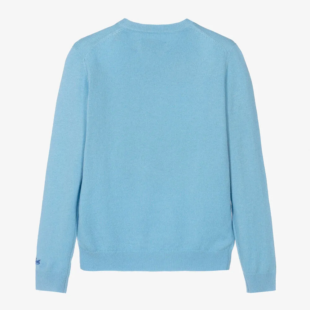 Teen Blue Wool Knit Sweater