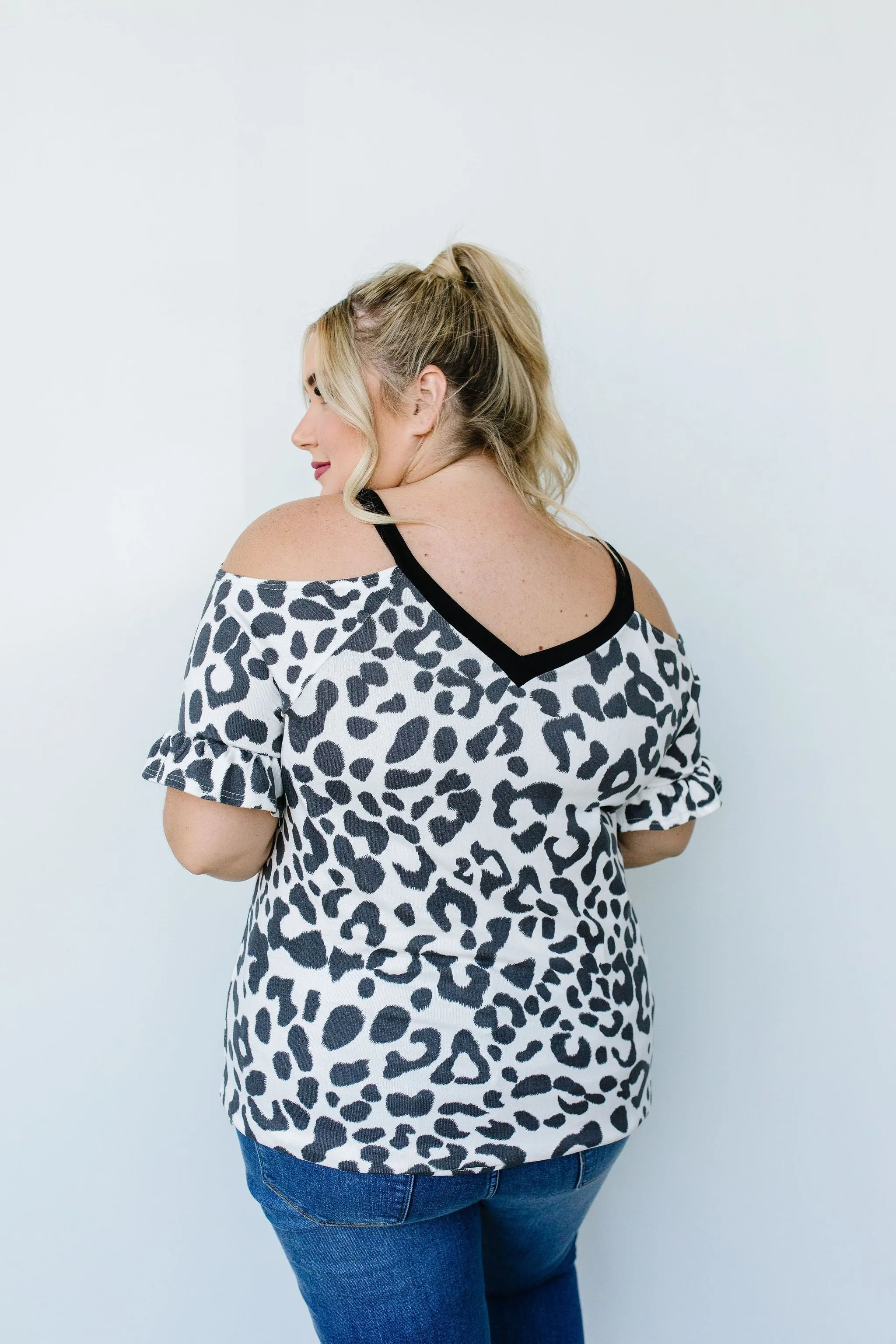 Cold Shoulder Top To The Moon in Stock