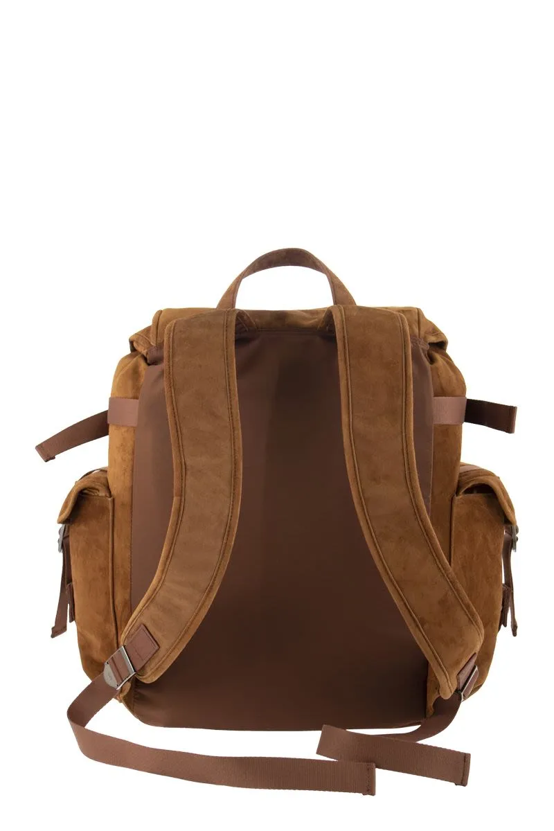 TOD'S Elegant Suede Leather Backpack (W 37 x H 39 x D 21 cm)