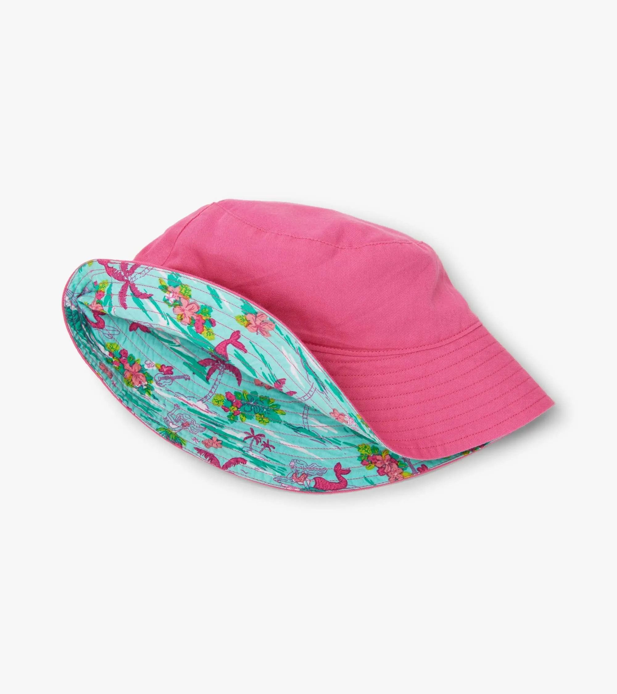 Reversible Sun Hat with Tropical Mermaid Design by Hatley