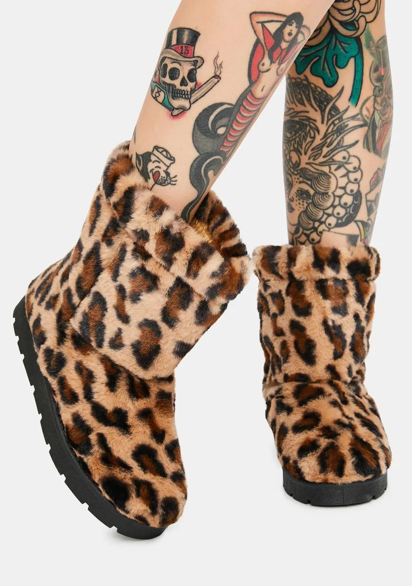 Unique Leopard Print Boots