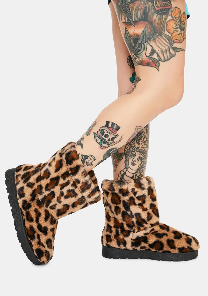 Unique Leopard Print Boots