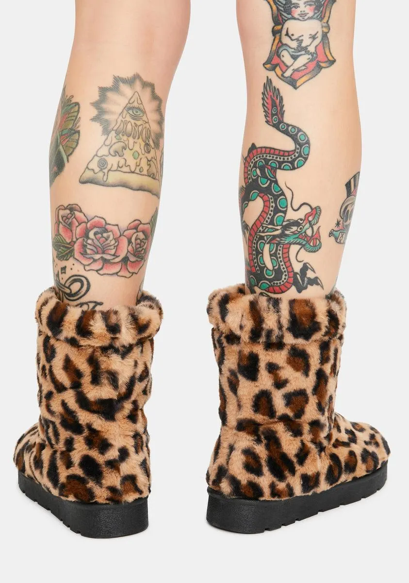 Unique Leopard Print Boots