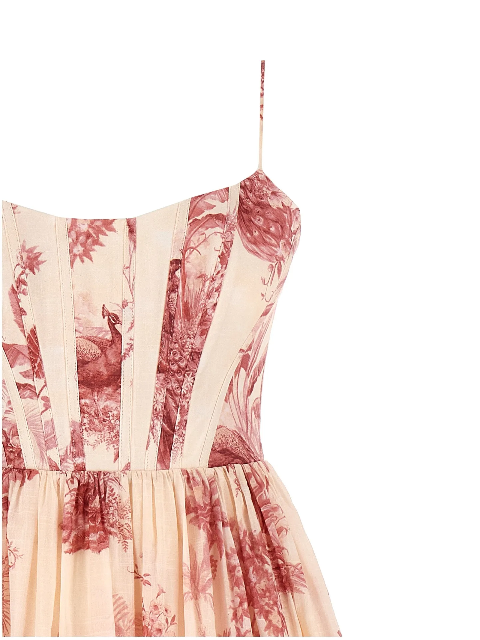 Pink Waverly Corset Midi Dresses