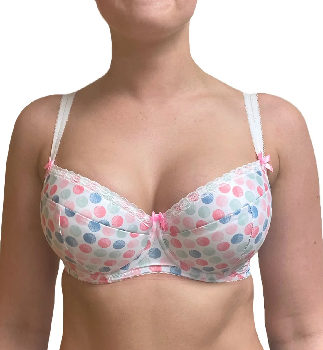 Comexim White Dot Plunge Bra