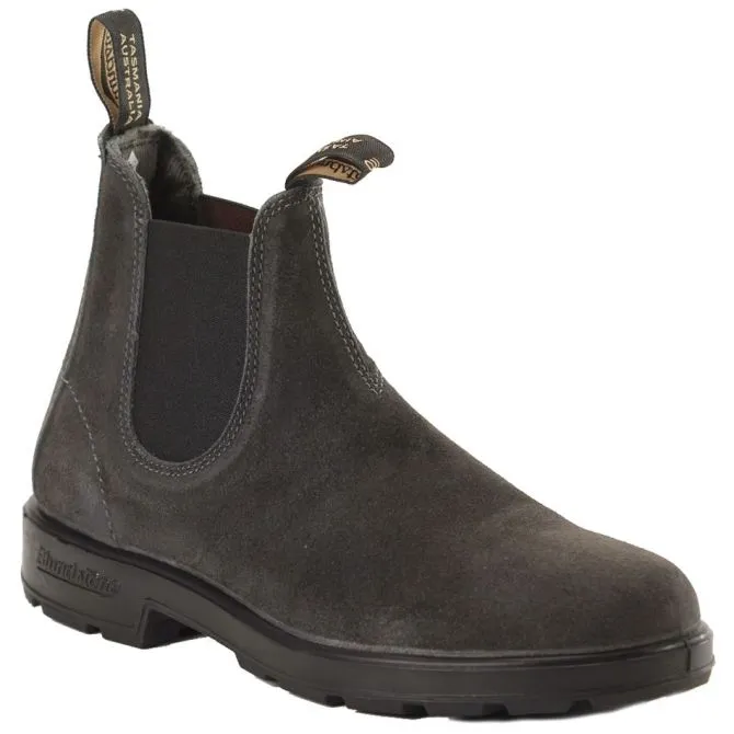 DARK GREY Suede Side Boot by BLUNDSTONE 1910