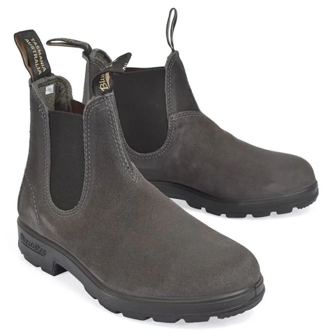 DARK GREY Suede Side Boot by BLUNDSTONE 1910