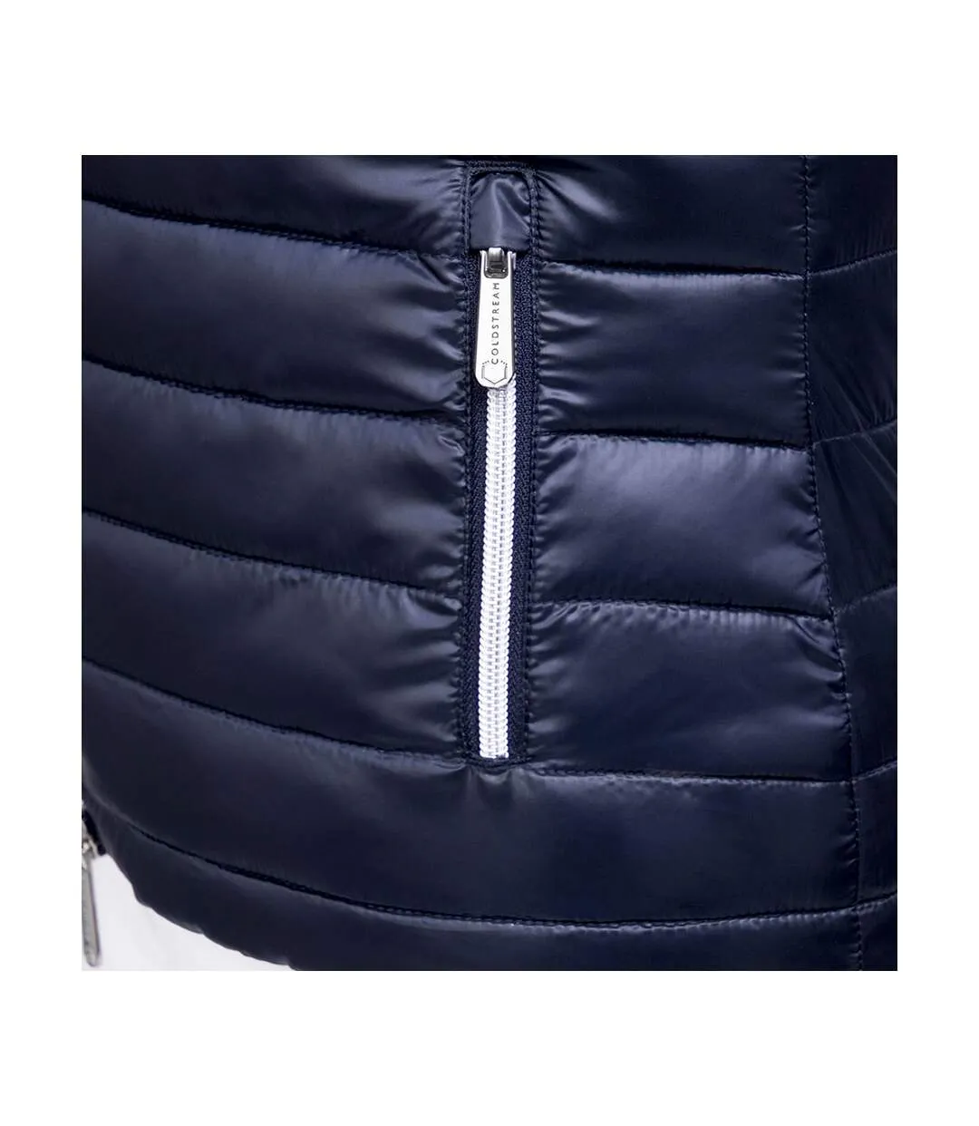 Womens Navy/White/Blue Southdean Quilted Coat by Coldstream