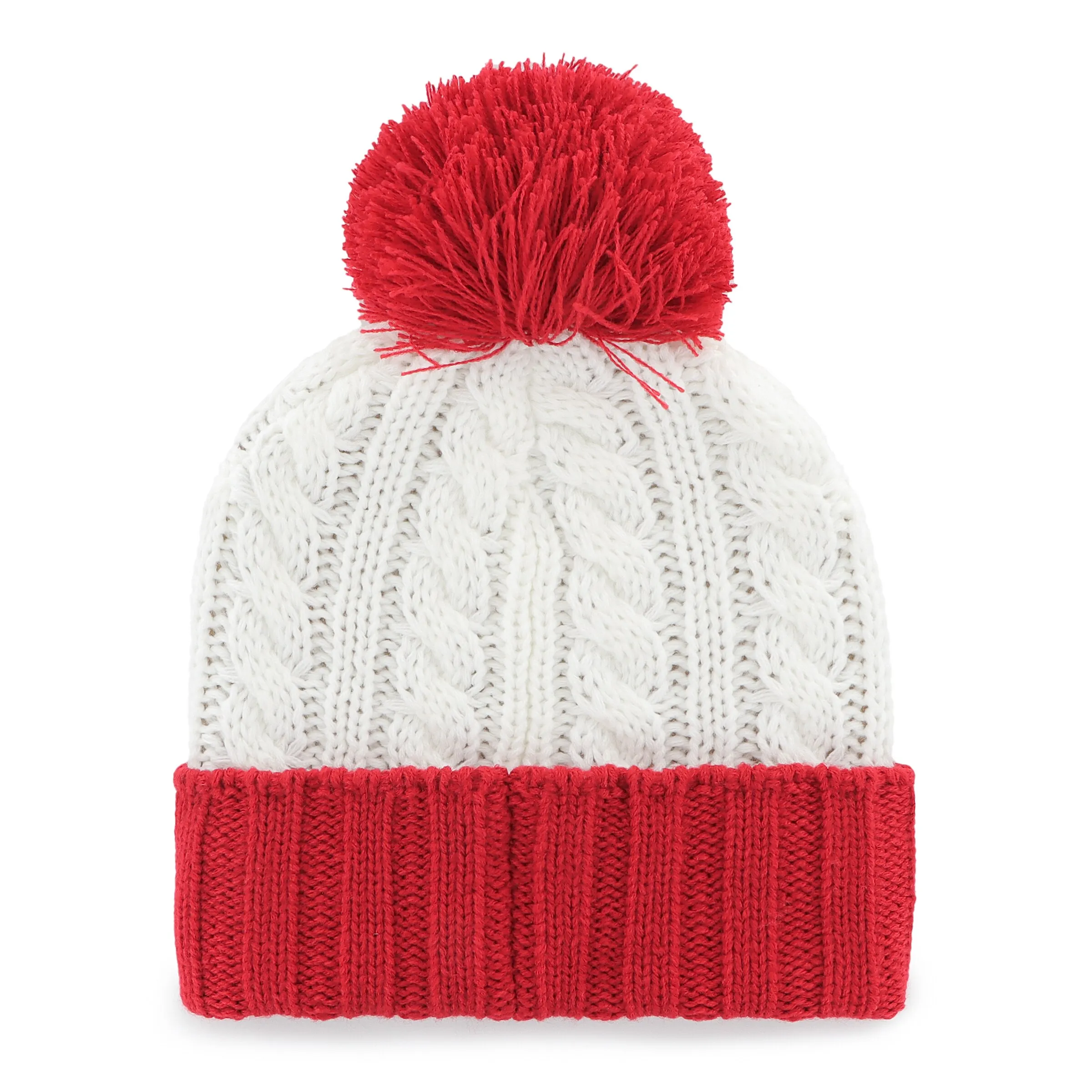 Women's '47 White Georgia Bulldogs Fireside Cuffed Knit Hat with Pom