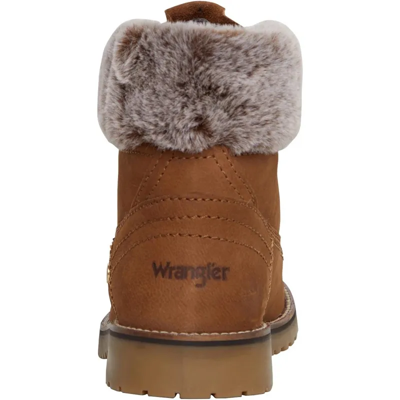 Wrangler Womens Alaska Fur Boots Nut