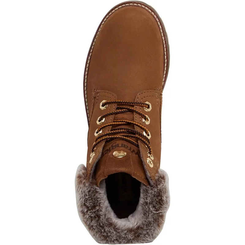 Wrangler Womens Alaska Fur Boots Nut