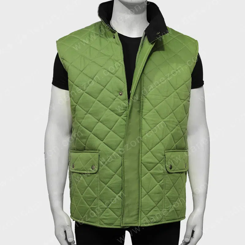 John Dutton Green Quilted Vest at Yellowstone - Danezon