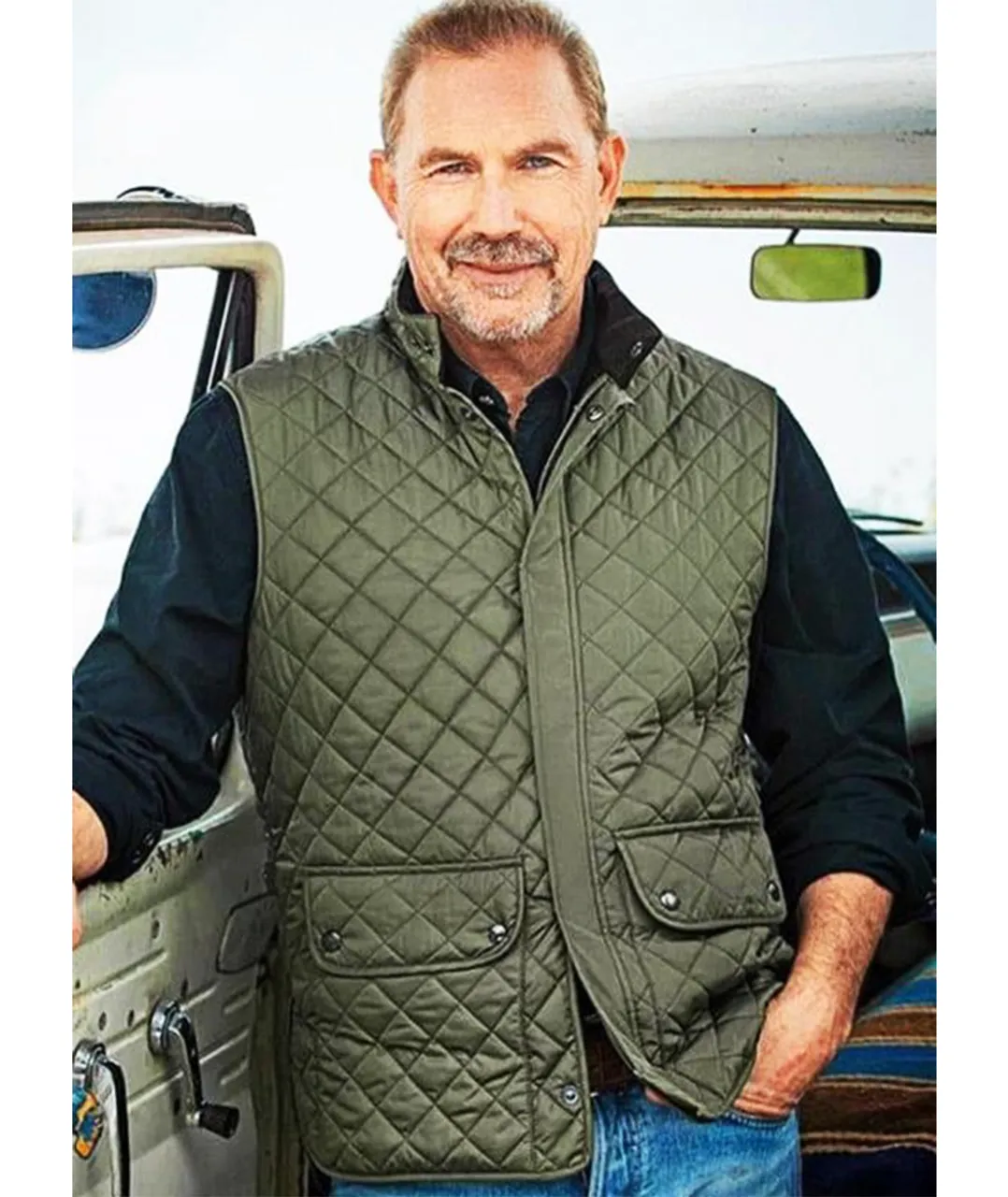 Yellowstone John Dutton Green Quilted Vest